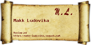 Makk Ludovika névjegykártya